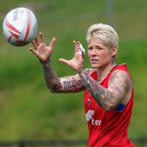 Canadian rugby player Jen Kish dons two very dope sleeves. #rio2016 #olympics #olympictattoos #rio2016tattoos #tattooedathletes #jenkish #canadianrugby