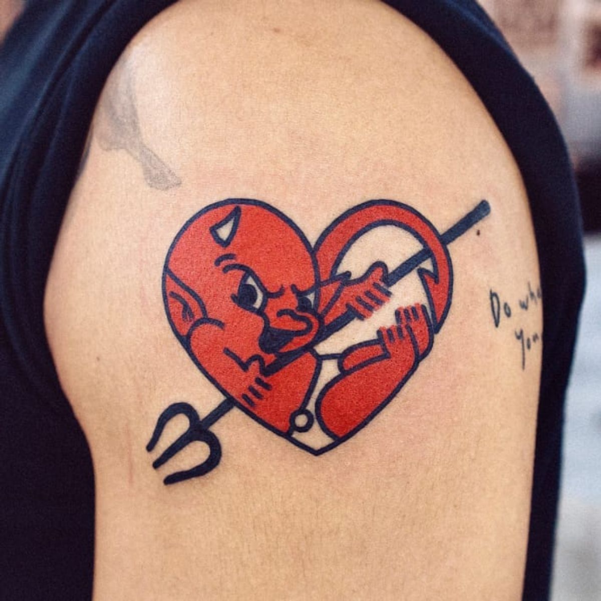 devil heart tattoo