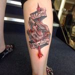 Stark wolf tattoo by Jordan Reay. #GOT #gameofthrones #tvshow #wolf