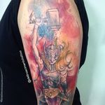 Thor Tattoo by Dell Nascimento #thor #watercolor #watercolorartist #contemporary #DellNascimento