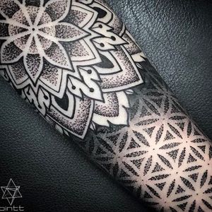 Dotwork intricate tattoo by Bintt #Bintt #dotwork #pattern #mandala