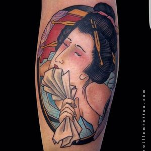 Geisha Tattoo by Jan Willem #geisha #japanesegeisha #japanese #traditionaljapanese #irezumi #JanWillem