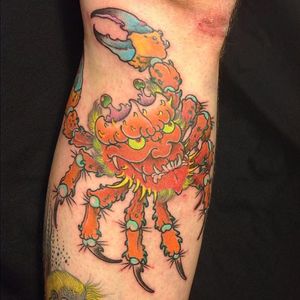 Heikegani Tattoo by Lobo #heikegani #heikeganitattoo #japanesecrab #japanesecrabtattoo #japanese #crab #Lobo