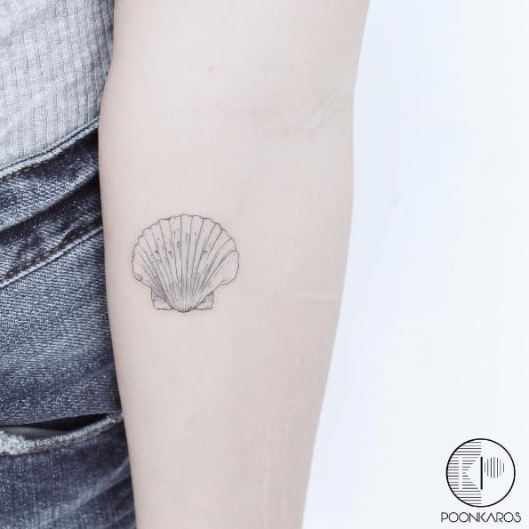Minimal Shell Tattoo