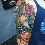 Bird tattoo by Craig Gardyan #bird #neotraditional #falcon #CraigGardyan