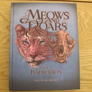 The cover of Meows and Roars of Inspiration.  #artbook #cats #felines #fineart #MeowsandRoarsofInspiration #tattoobook