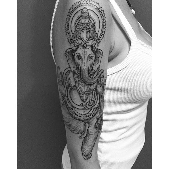 Tattoo uploaded by Robert Davies • Blackwork Ganesha Tattoo by Erik Martins  #BlackworkGanesha #blackwork #Ganesha #Hindu #ErikMartins • Tattoodo