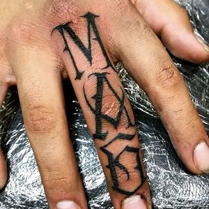 Lettering Tattoo by Case One #lettering #script #handtattoos #CaseOne