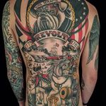 Patriot Tattoo by Andy Canino #traditional #boldwillhold #bigtraditional #oldschool #AndyCanino