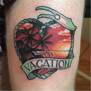 Vacation Tattoo by Rizza Boo #vacation #vacationtattoo #paradise #tropical #rizzaboo