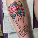 Bouquet tattoo by Sam Whitehead. #SamWhitehead #girly #cute #bouquet #selflove