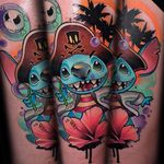 Stitch tattoo by Lehel. #liloandstitch #disney #pirate #hawaiian #stitchtattoo #stitch