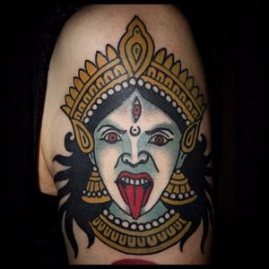 Kali Tattoo by Sebastian Domaschke #kali #traditional #neotraditional #bold #classic #oldschool #SebastianDomaschke
