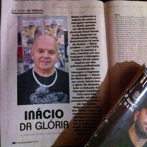 Uma das matérias em revistas contando um pouco da história da tatuagem por aqui. #historiadatatuagem #tatuagemnobrasil #MrLucky #primeirotatuadorbrasileiro #inaciodagloria #historia #tattoodoBR #TatuadoresDoBrasil