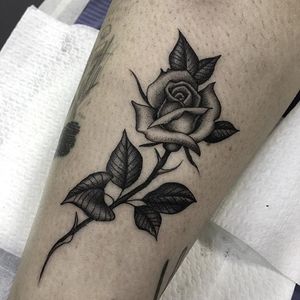 Rose Tattoo by Gianluca Fusco #rose #blackandgreyrose #blackandgrey #blackandgreyart #fineline #blackandgreyartist #GianlucaFusco