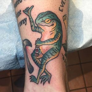 Party Frog tattoo by Neal Aultman #NealAultman #frogtattoo #Japanesertraditional