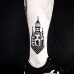 Blackwork tattoo by Russell Winter. #architecture #blackwork #architecturetattoo #RussellWinter