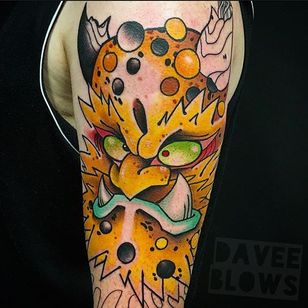 Tatuaje Oni por Davee Blows #Oni #NewSchool #JapaneseTattoo #NewSchoolJapanese #NewSchoolTattoos #daveeblows
