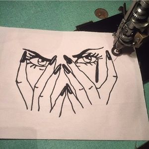 Eyes by Old English Rose (via IG-old.english.rose) #embroidery #chainstitch #tattooinspired #oldenglishrose #VictoriaAdrian