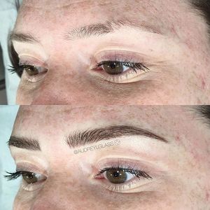 Eyebrow tattoos by Audrey Glass. #AudreyGlass #eyebrow #cosmetic #beauty