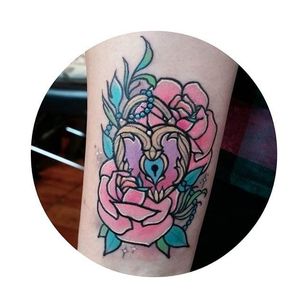 Heart lock tattoo by Carla Evelyn. #CarlaEvelyn #girly #pastel #sparkly #cute #lock #heart