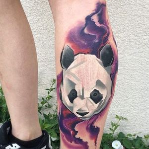 Panda Tattoo by Spendlo #panda #pandatattoo #newschool #newschooltattoo #contemporarytattoos #boldtattoos #abstracttattoo #graphictattoo #Spendlo