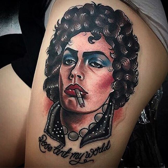 Rocky Horror piece on Isaac thanks heaps bro Please email for bookings  je  Movie tattoos Horror tattoo Body art tattoos