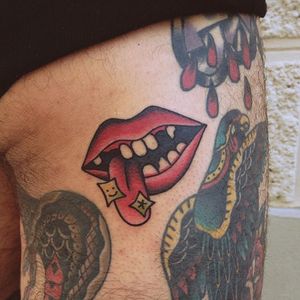 Mouth Tattoo by Sem Boy Lee #mouth #traditionalmouth #oldschoolcool #gapfiller #traditional #SemBoyLee