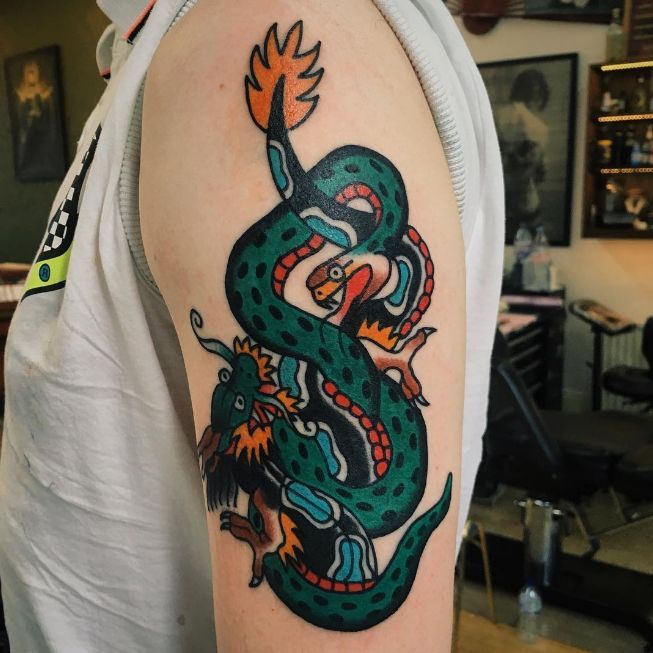 serpent dragon tattoos