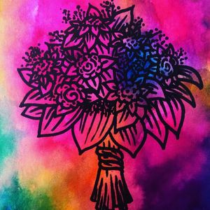 Floral art by Avalon Rose #AvalonRose #art #colour #drawing