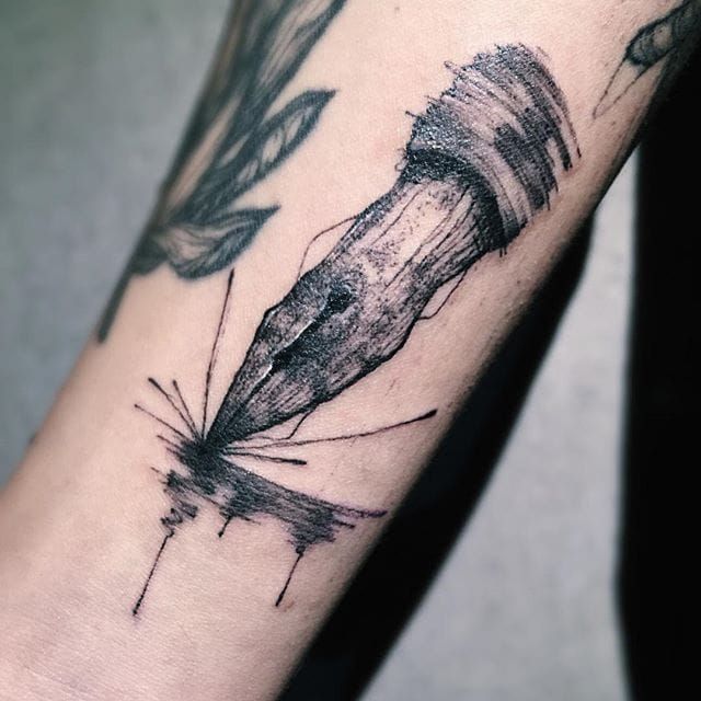Fountainpen tattoo by Sara Kori  Tattoogridnet