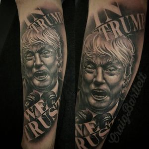 The infamous Trump tattoo. (via IG - dermaldelights_tattoo) #DonaldTrump #Trump #Trump2016 #President #PresidentTrump