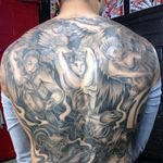 Kaepernick's back tattoo apparently took 18 hours to complete according to his tattoo artist Nes Andrion. #ColinKaepernick #NFL #Football #49ers #celebrity