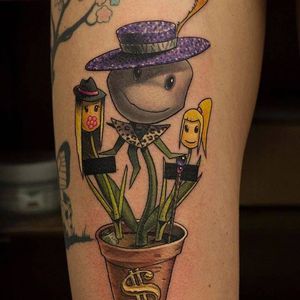 Plant Tattoo by John Anderton #PlantTattoo #PopCulture #PopCultureTattoo #PlantPotTattoo #JohnAnderton