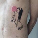 Pink tattoo by Johnny Gloom. #JohnnyGloom #nude #pinup #pink #pinkink #aesthetic