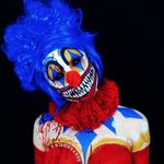 Creepy clown via IG—twistinbangs #twistinbangs #coriewillet #bodypaint #halloween #bodyart #ARTSHARE #sfxmakeup #makeupartist #creepy #clown #ack #scary