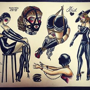With Respect to John Willie by Heather Bailey (via IG-cathedraloftears) #artist #tattooartist #gothic #flashart #fineart #artshare #HeatherBailey #sex #kink #dominatrix #bdsm