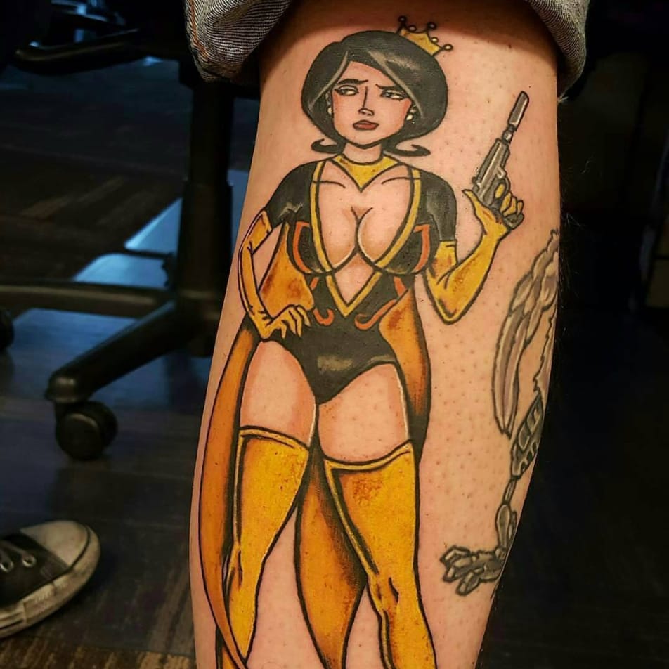 They hit me with a truck  Brock tattoo by Frankie Robles  Skin Factory  Las Vegas  rventurebros