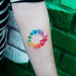 Rainbow tattoo by Joice Wang. #JoiceWang #palette #rainbow #positivity #colors #watercolor