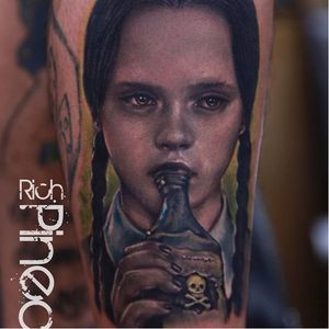 Wednesday Addams Tattoo by Rich Pineda #RichPineda #Wednesday #Addams #AddamsFamily