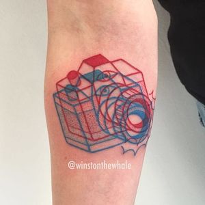 Photography tattoo by winsonthewhale on Instagram. #photography #camera #photo #photographer #contemporaryart #anaglyph #3d