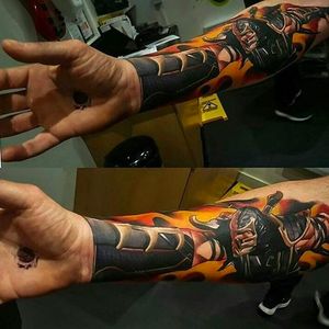 Tattoo de Mortal Kombat por Craig Cardwell! #CraigCardwell #gamer #videogame #jogador #jogo #geek #nerd #mêsnerd #mk #mortalkombat #scorpion #orgulhonerd #nerdpride