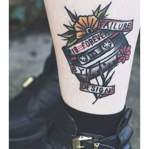 Brand New tattoo, artist unknoen. #brandnew #band #lyrics #music #bands #cassettetape