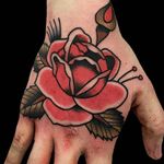 Rose Tattoo by Dustin Stemen #rose #traditionalrose #redrose #roses #classicrose #classic #traditional #DustinStemen