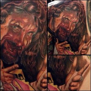 Mick Foley Tattoo, artist unknown #mickfoley #mickfoleytattoo #wwe #wwetattoo #wrestling #wrestlingtattoo