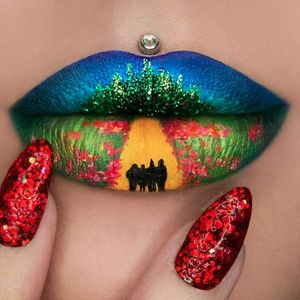 Wizard of Oz lip art by Jazmina Danie. #JazminaDaniel #makeupartist #lipart #makeupart #wizardofoz
