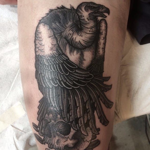Vulture Tattoo by Salla Tattoo. 