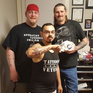 A veteran after receiving a tattoo via tattoo therapy (via IG-operationtattooingfreedom) #veterans #tattootherapy #ptsd #anxiety #depression #OperationTattooingFreedom