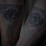 An Eye of Providence via Ruby May Quilter (IG—rubymayqtattoo). #blackandgrey #EyeofProvidence #finelined #RubyMayQuilter