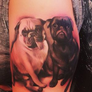 Amber Rose's tattoo dedicated to her dogs. #celebrities #pets #amberrose